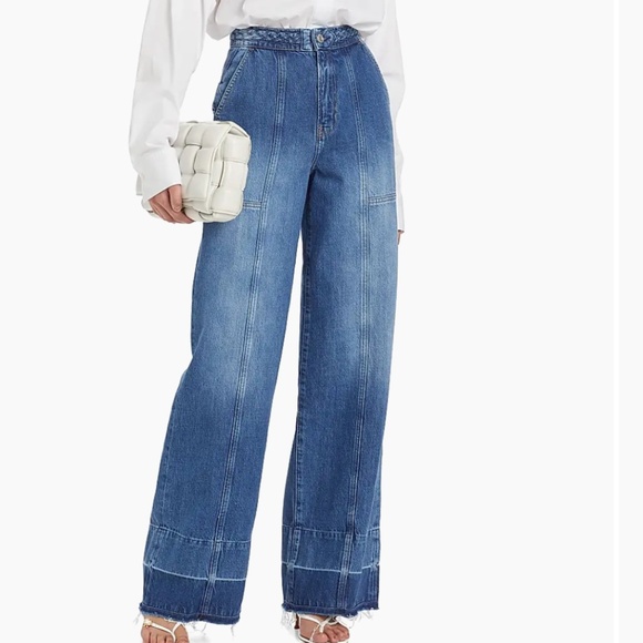 Frame Braided High Waisted Jeans 28 - Picture 3 of 6